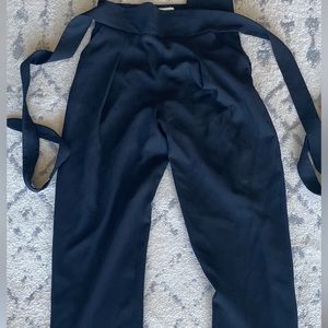 WILFRED tie front black dress pants